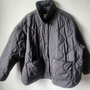 Old Navy Dark Gray Quilted Puffer Jacket XL